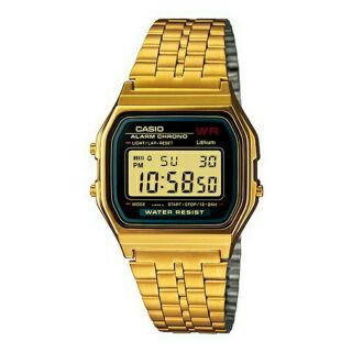 Casio นาฬิกา รุ่น A159WGEA-1D กล่องดำ สีทอง ของแท้ รับประกัน cmg  1 ปี
