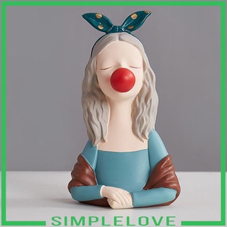 ( Simplelove ) รูปปั้นเรซิ่นรูปผู้หญิงสําหรับตกแต่งบ้าน