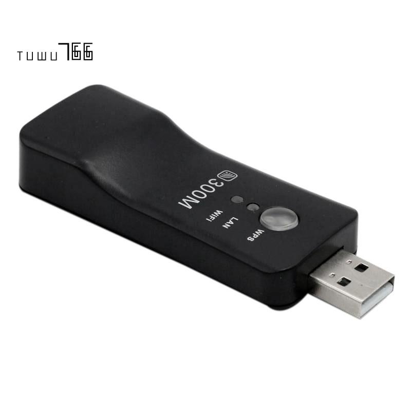 Usb TV WiFi Dongle Adapter 300Mbps Universal Wireless Receiver RJ45 WPS สําหรับ Samsung LG Sony สมาร์ททีวี