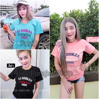 เสื้อยืดคอตตอน งานปักนูน CC-OO / มี size สามารถใส่ได้ทั้งผู้ชายและผู้หญิง