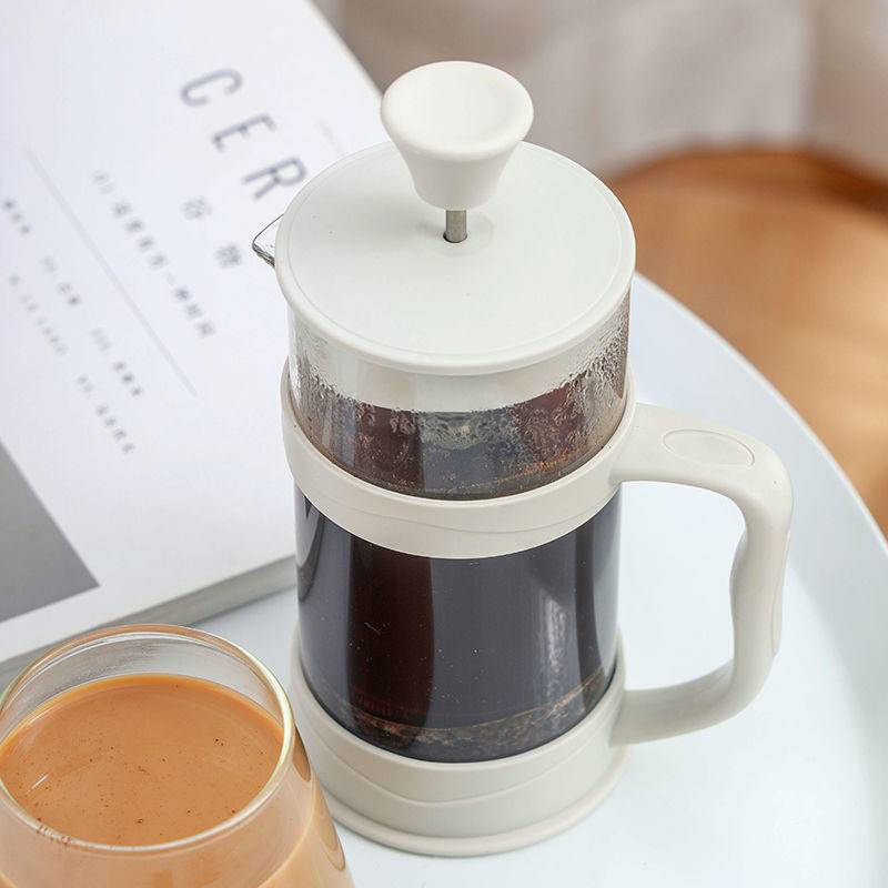 [ตกแต่งบ้านดวงจันทร์สีส้ม] ญี่ปุ่นกาแฟมือชงหม้อครัวเรือนการต้มกาแฟกรองประเภทเครื่องใช้เครื่องชงชาชุดกาแฟกรองถ้วยฝรั่งเศสกดหม