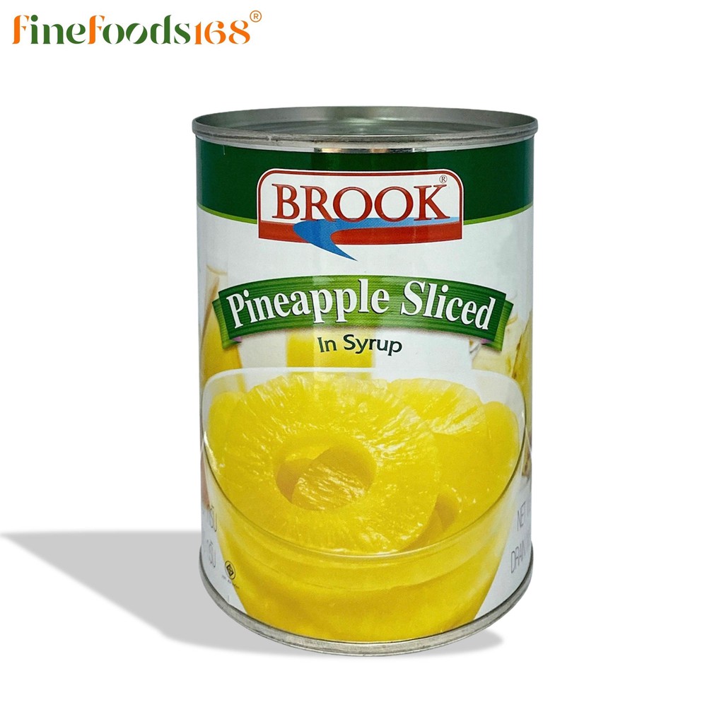 บรูค สับปะรดแว่นในน้ำเชื่อม 567 กรัม Brook Pineapple Slice 567 g.