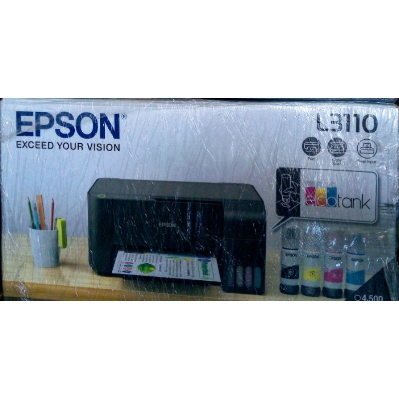 ปริ้นเตอร์ Epson (L3110)Print/Scan/Copy( หมึกพรีเมี่ยม4 สี 4 ขวด)