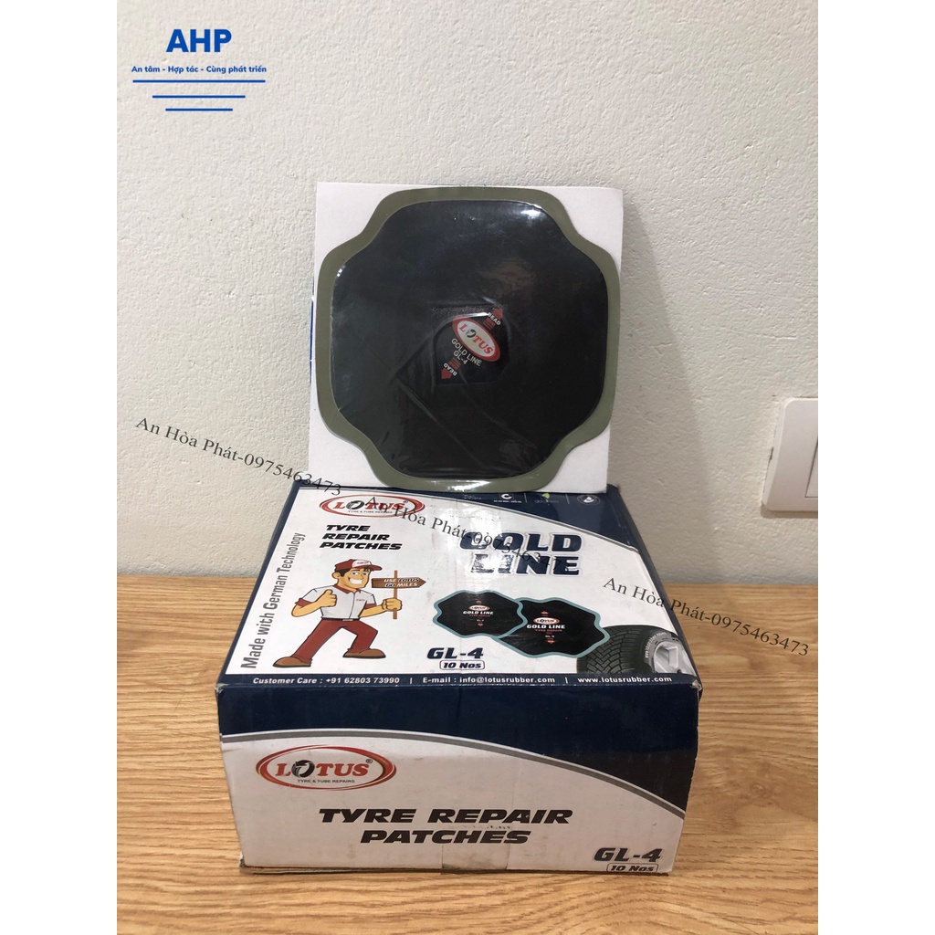 แพทช์ Burlap สําหรับยาง tubeless และท่อ -Lotus-India GL-4-125x125mm (1 ชิ้น)