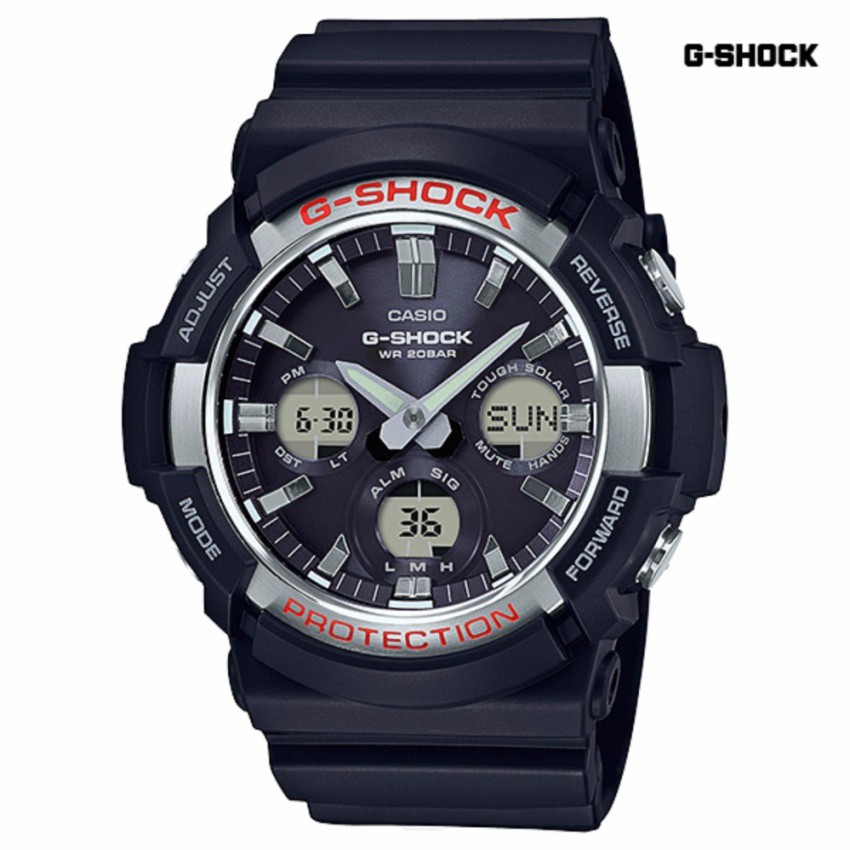 Casio G-Shock นาฬิกาข้อมือผู้ชาย สายเรซิ่น รุ่น GAS-100-1A