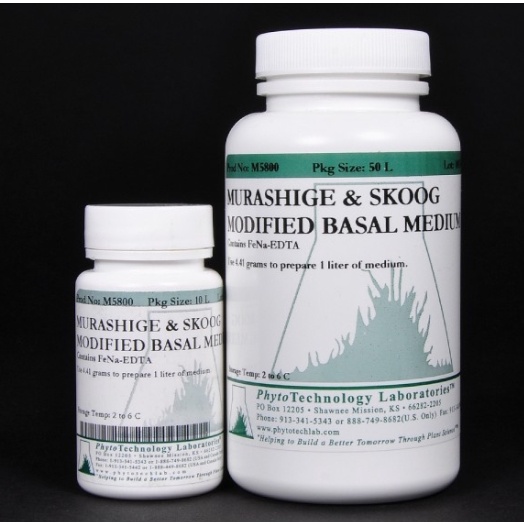 อาหารเพาะเลี้ยงพืช    Murashige & Skoog (MS) w/vitamins (แบ่งขาย 1 ลิตร)