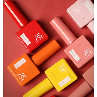 สี New AS ขวดเหลี่ยมสีขวดตามสีเจล ขนาด 15mL. (สีพิ้น1-50)