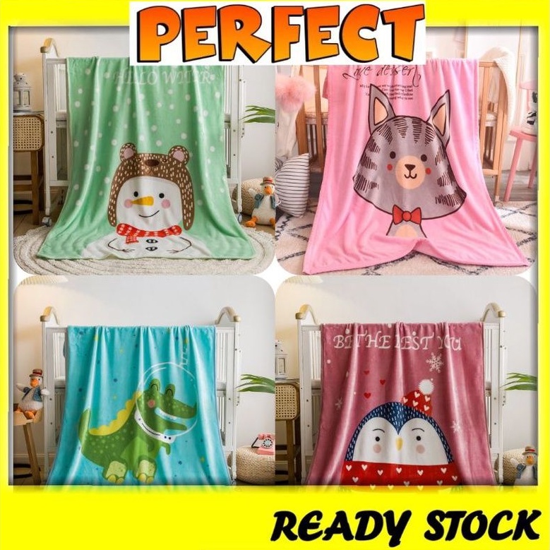 ️ผ้า FLANNELS BLANKET 140 ซม.*100 ซม. SELIMUT BUDAK CUTE Children法兰绒保暖