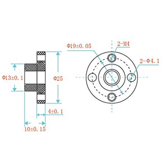 น็อตสกรูนํา T8 แกน Z สําหรับเครื่องพิมพ์ 3D Prusa I3 MK2 MK2S MK3 MK3S dinghingxi1 2 แพ็ก