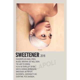 โปสเตอร์ ลายปกอัลบั้ม Sweetener ศิลปิน Ariana Grande