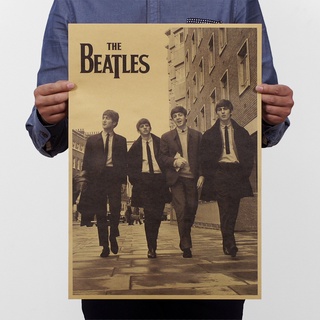 โปสเตอร์ Beatles A/Nostalgia/Old ขนาด 51X36 ซม. สําหรับตกแต่งบาร์