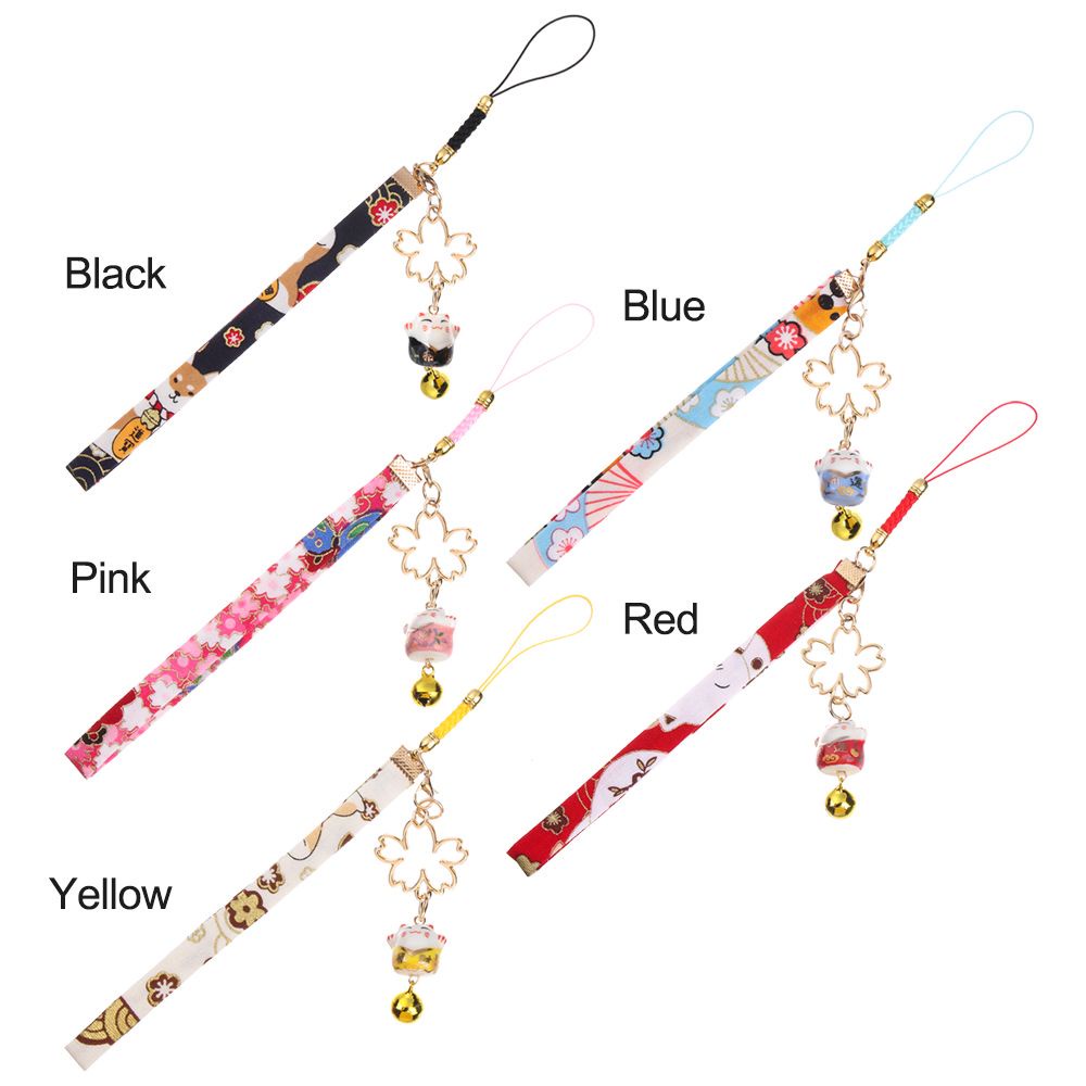 สายคล้องโทรศัพท์มือถือ แมวกวักญี่ปุ่นนำโชค มีสินค้าพร้อมส่ง ที่ห้อย พวงกุญแจ แมว ดอกซากุระ กระดิ่ง สายแบบสั้น ราคา ถูกที่สุด ดีลบีเคเค แกลเลอรีภาพที่ 7