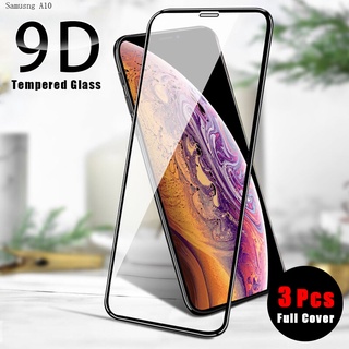 3Pcs 9D Tempered Glass For Compatible With Samsung Galaxy A10 A30 A20 A50 A30S A50S A70 A51 A70 A10S A20S A31 A11 M11 A12 สำหรับ Case Screen Protector Full Transparent Ultra thin Coverage Protective Explosion-proof