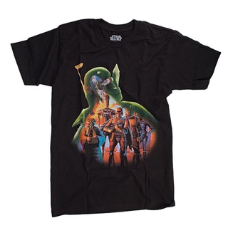 เสื้อยืดสีดำสำหรับผู้ใหญ่ Star War Boba Fett