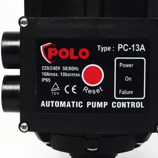 POLO ( PC-13A ) สวิทซ์ควบคุมปั้มน้ำ อัตโนมัติ สวิทซ์ออโต้ สวิทซ์ควบคุมปั้มน้ำ สวิทช์ปั๊มน้ำอัตโนมัติแบบมีเกจ