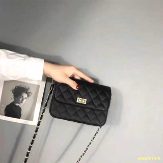 🌙สปอตสินค้า🌙Lingge chain bag women s 2022 new all-match messenger bag mini เวอร์ชั่นเกาหลี small bag mini