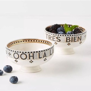 (Pre-order) Clear the table ชาม Anthropologies นำเข้าจากอเมริกา ของแท้ Bistro Tile Nut Bowl