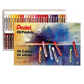 สีชอล์ค (Oil pastels) Pentel 50 สี ผ่านมาตรฐานการรับรองปลอดภัยจาก CE ของแท้ 100%