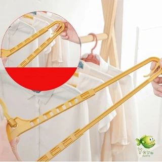YOYO ไม้เเขวนเสื้อ ไม้แขวนเสื้อ ปรับ ยืด หด ได้ ไม้แขวนผ้าพลาสติก hanger