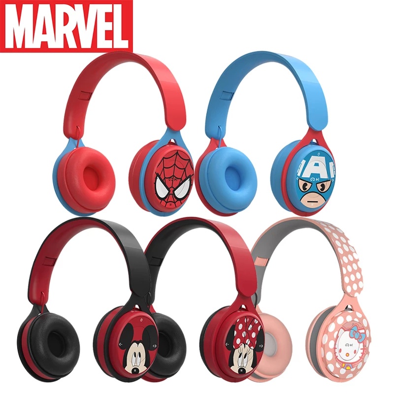 หูฟังไร้สาย สีชมพู disney Y08  marvel Sanrio หูฟัง ดิสนีย์ สไปเดอร์แมน กัปตันอเมริกา บลูทูธ มิกกี้เมาส์ บลูทูธไร้สาย มิกกี้ ไรสาย หูฟังมีไมค์ mickey mouse spider man Hello Kitty wireless bluetooth headphone headset