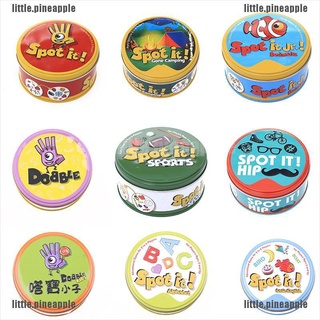 [Pine] Dobble Spot It card Game ของเล่นการ์ดเกมกระดานเหล็ก เวอร์ชั่นภาษาอังกฤษ สไตล์ฮิปฮอป