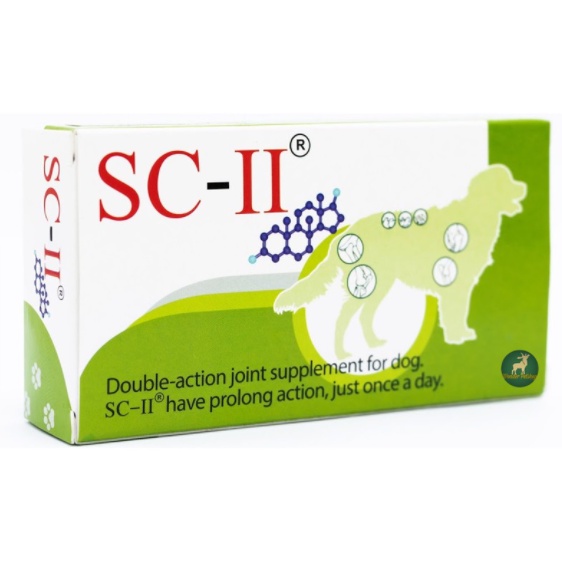 SC-II อาหารเสริมเพื่อการบำรุงข้อของสุนัข 1 กล่องมี 28 เม็ด