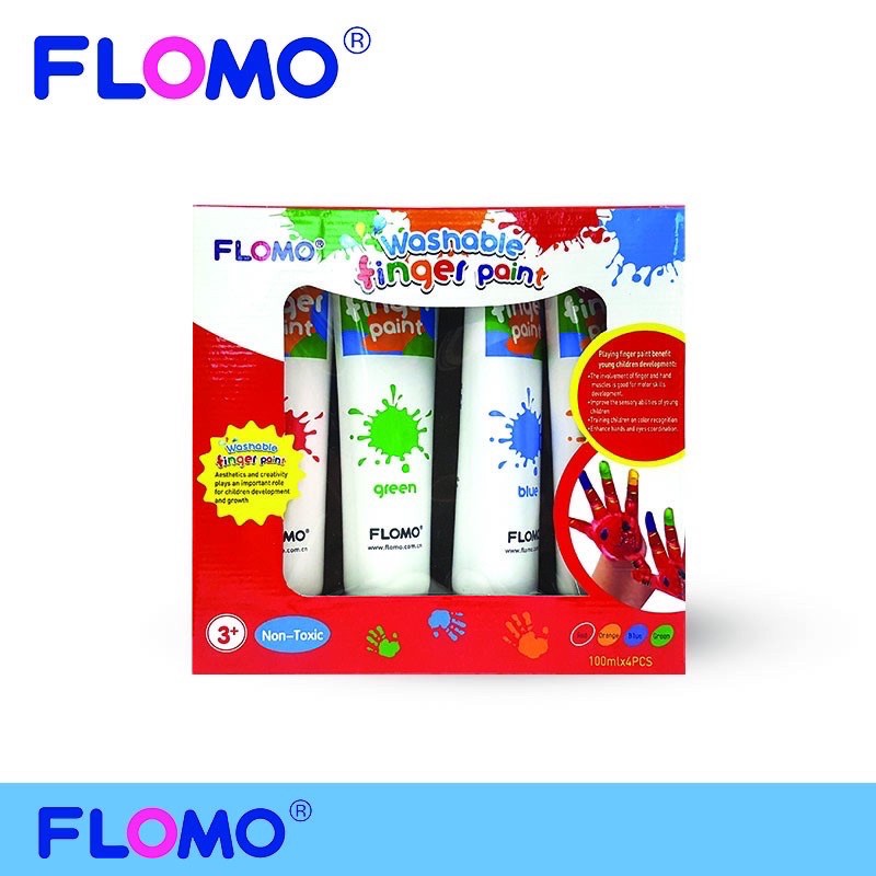 NON พิษ Kids FLOMO เพ้นท์นิ้ว สีเด็กปลอดภัย