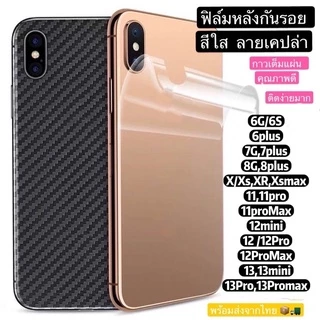 ฟิล์มหลังสีใสลายเคปล่าฟิล์มกันรอยด้านหลังสำหรับไอโฟ16promax 16plus 16pro i16 15promax 15plus 15pro i15 14promax 14plus