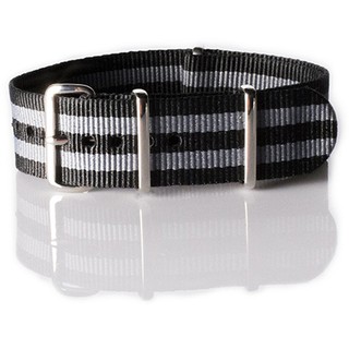 สายนาโต้ Nato Strap รุ่น Black and Grey Jamebound