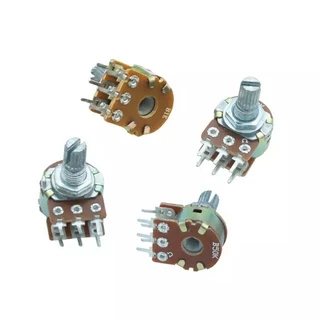Potentiometer 2ชั้น 6ขา B1K 2k B5K B10K B20K B50K B100K B500K A 1 K 5 K 10 K 20 K 50 K 100 K 500 K
