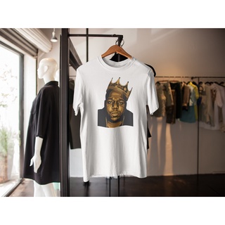 ขายดี!เสื้อยืดแขนสั้นลําลอง คอกลม พิมพ์ลาย Biggie Smalls Inspired Notorious B.I.G Rap สีขาว สไตล์ฮิปฮอป สําหรับผู้ใหญ่S-