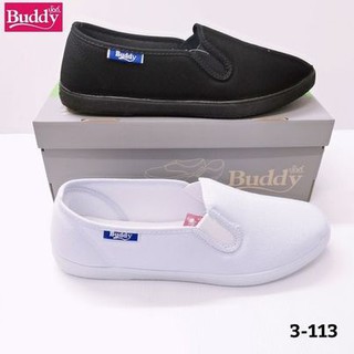 Buddy 3-113 รองเท้าผ้าใบชาย รองเท้าผ้าใบแบบสวม Basic Canvas Shoes