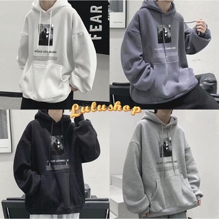 Lulu❣️พร้อมส่ง❣️เสื้อฮู้ดเกาหลีสุดฮิต เสื้อกันหนาวผู้ชาย โอเวอร์ไซส์ เนึ้อผ้านุ่มมกกก Q1