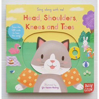 head, Shoulders, Knees, and Toes (push pull slide) Board book ของแท้นำเข้าจากประเทศอังกฤษ สำหรับ1+