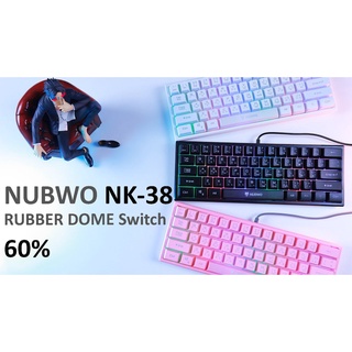 ⚡️New⚡️คีบอร์ดเกมมิ่ง Nubwo WIZARDY NK-38 Rubber Dome Switch Gaming Keyboard คีบอร์ดคอม ประกันศูนย์ไทย 1 ปี