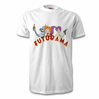 ราคาถูกเสื้อยืดcalFuturama โลโก้ Unisex เสื้อยืดการ์ตูน Futurama เมิร์ชS-5XL