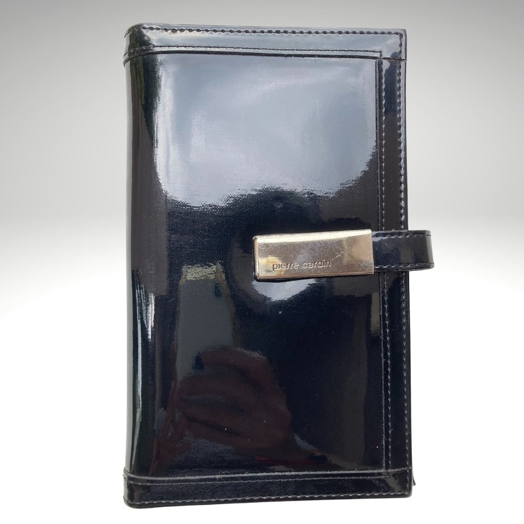 Pierre Cardin pocketมือสอง ออแกนไนเซอร์ กึ่งกระเป๋าสามารถใส่นามบัตร การ์ด ธนบัตร และใส่รีฟิลกระดาษออแกไนซ์เซอร์