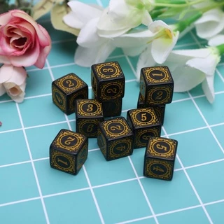 Poop D6 Polyhedral Dice ลูกเต๋า 6 ด้านของเล่นสําหรับเด็ก 10ชิ้น