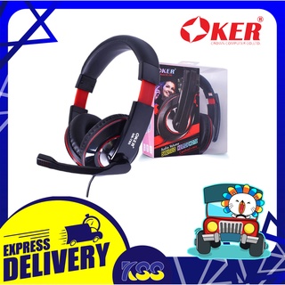 หูฟังคอมพิวเตอร์ หูฟังเกมมิ่งส์ Oker OE-780 AUDIO VOLUME STEREO HEADPHONE Jack 3.5mm. Black ประกัน 6 เดือน