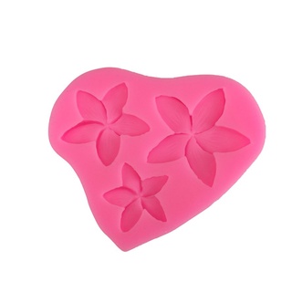 #EG Plumeria ดอกไม้ซิลิโคนแม่พิมพ์ Frangipani Fondant Moulds สำหรับ DIY เค้ก Topper EG413