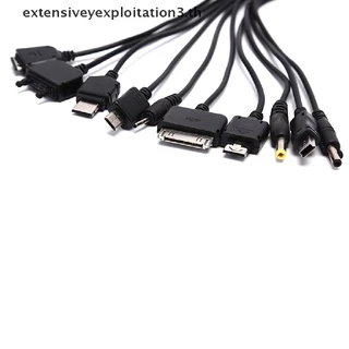 &&ขายดี && สายชาร์จ USB อเนกประสงค์ 10 in 1 สําหรับโทรศัพท์มือถือ