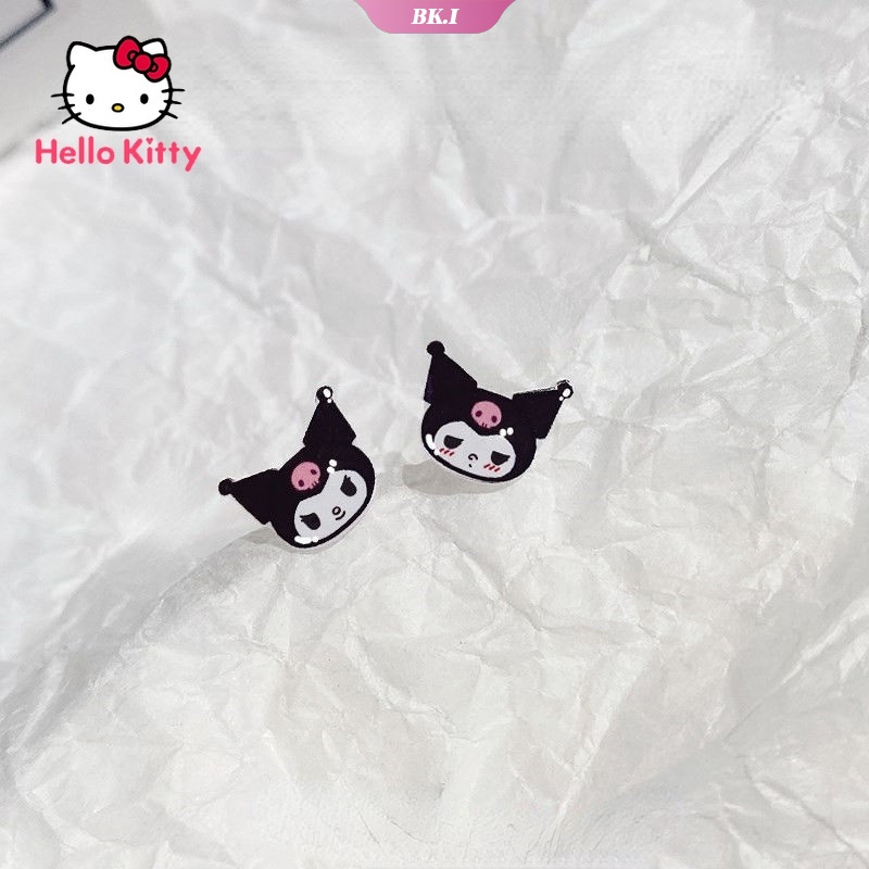 Sanri Kuromi ต่างหูเข็มเงิน S925 ไม่ต้องเจาะ เครื่องประดับน่ารัก เรียบง่าย ราคา ถูกที่สุด ดีลบีเคเค แกลเลอรีภาพที่ 3