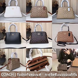 us นำเข้า⭐️ Coach Small 91146 91384 91494 Mini Lillie Carryal ผ้าใบ/ผู้หญิง /กระเป๋าสะพายข้าง/