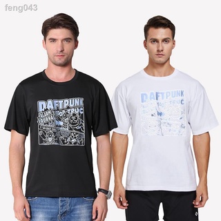 ✳❁เสื้อยืดแฟชั่น Unisex Half-sleeve for Men DAFT PUNK พิมพ์ด้วยผ้าฝ้ายคอกลมแขนสั้น