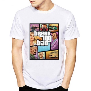 ใหม่ เสื้อยืดลําลอง แขนสั้น พิมพ์ลายตัวอักษร Breaking Bad สไตล์ฮิปสเตอร์ สําหรับผู้ชาย