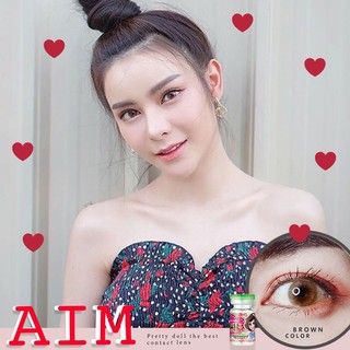 🔥 คอนแทคเลนส์  Pretty doll : Aim dia 14.5 bc.8.8 Mini