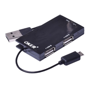 Oker อุปกรณ์อ่านการ์ด 2in1  Card reader รุ่น C-1504M