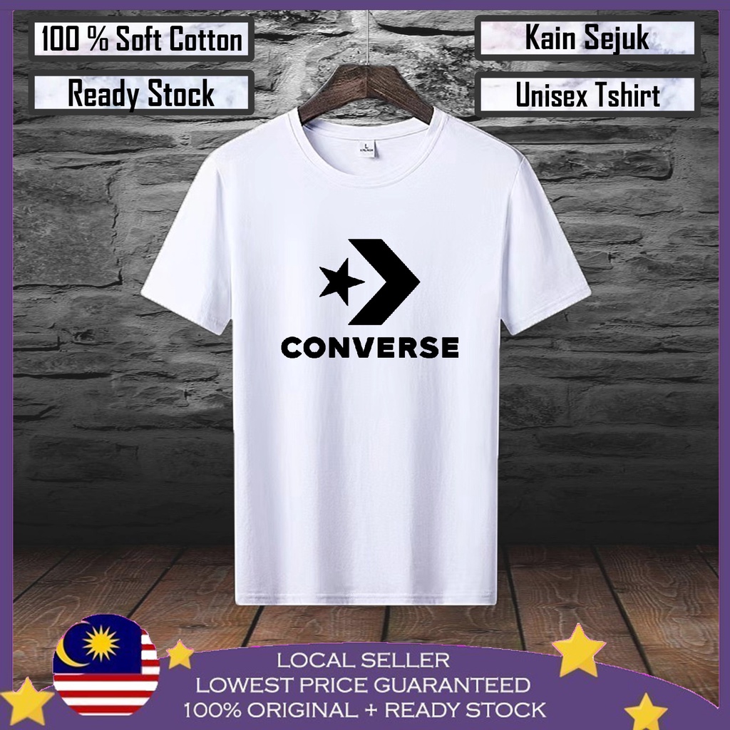 CONVERSE ALL STAR TSHIRT BAJU LELAKI / UNISEX TEE ผ้าฝ้าย 100%