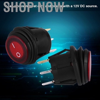 Shop Now 2pcs Red LED Light 12V/24V Universal 20A 3Pin Car Auto Boat Round On&amp;#8209;Off Rocker Toggle Switch