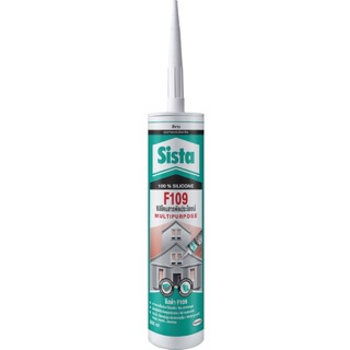 ซีสต้า F109 ยาแนวซิลิโคน สารพัดประโยชน์ Sista F109 Multipurpose Silicone Sealant สีขาว,ดำ,ใส